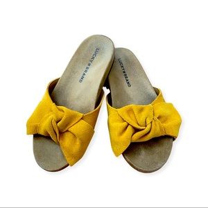 Lucky Brand Ribbon Bow Slides